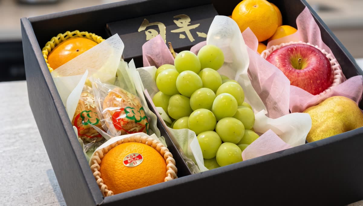 お歳暮果物詰め合わせ。その日いちばんの冬の果物をひと箱に
